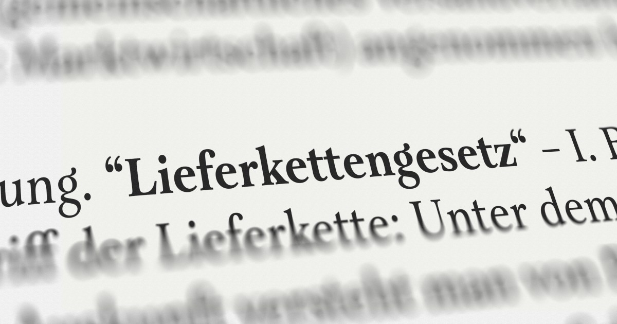 Nationales Sorgfaltspflichtengesetz Kommt | VCI